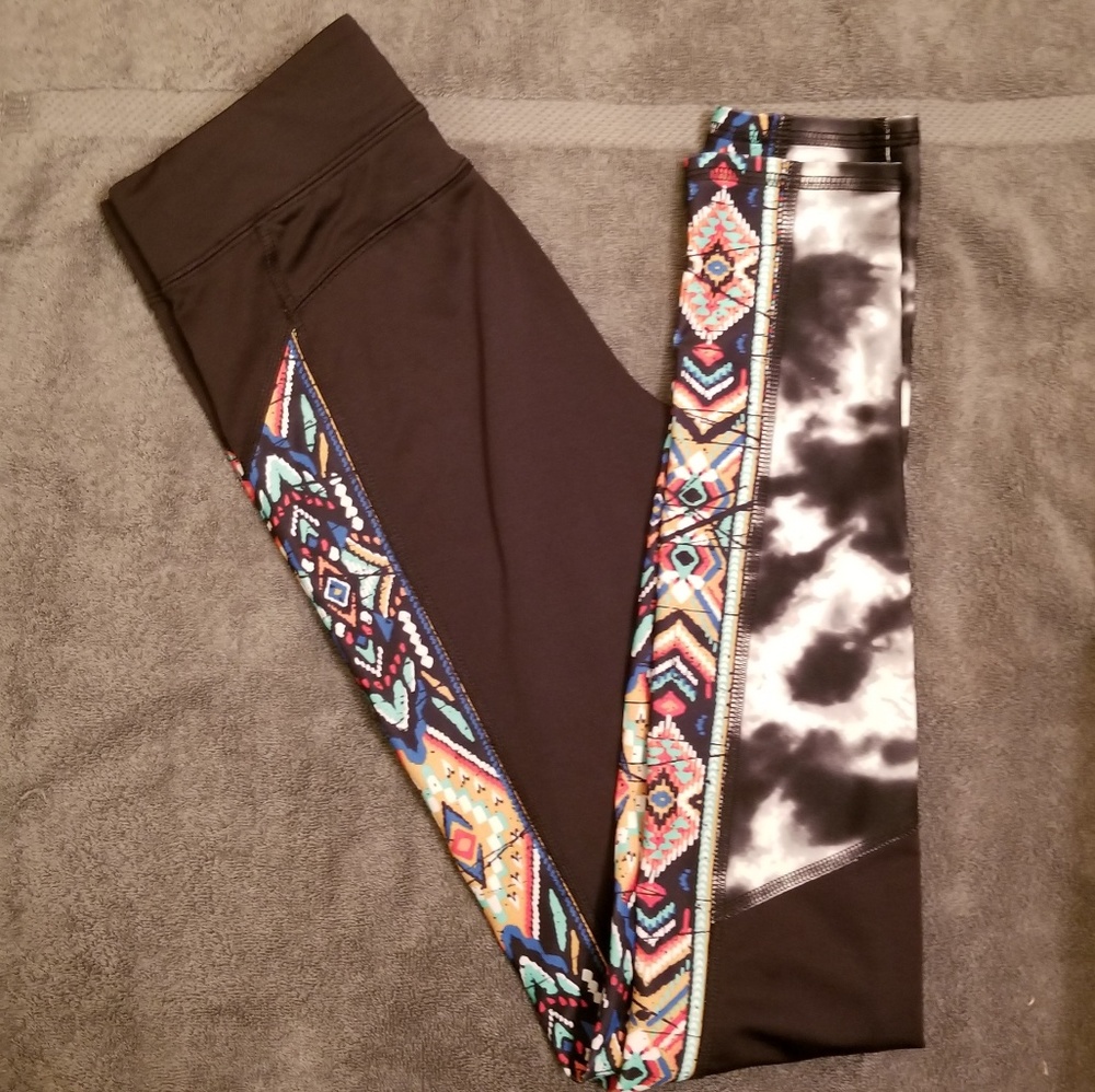 Aztec Marble Print Yoga Leggings